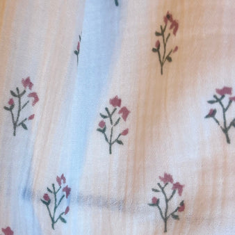 Marnie Pink and Green Organic Swaddle