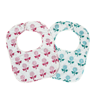 Floral Quilted Bib 2 Pack