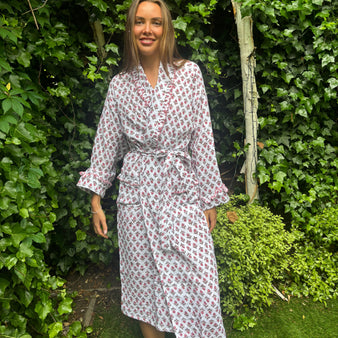 Milly Pink Muslin Dressing Gown