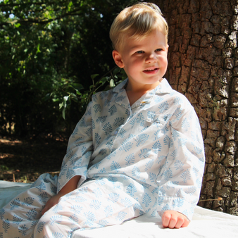 Sky Blue Leaf Pyjamas