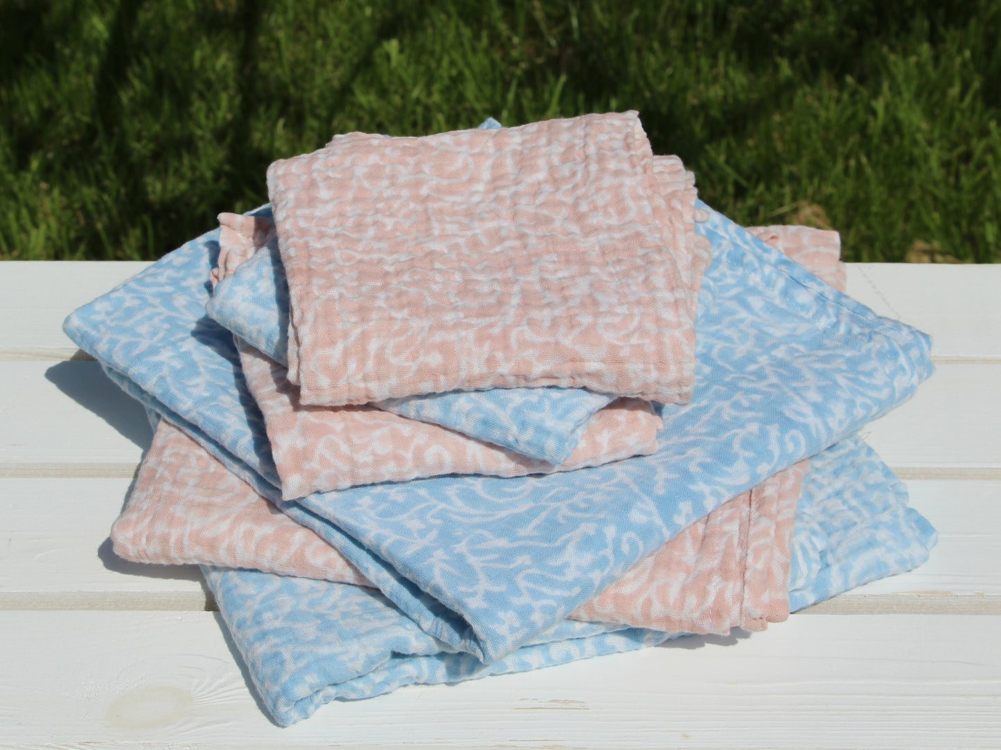 Coral Muslin Burp Cloth