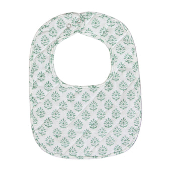 Muslin Quilted Bib - Sage Green
