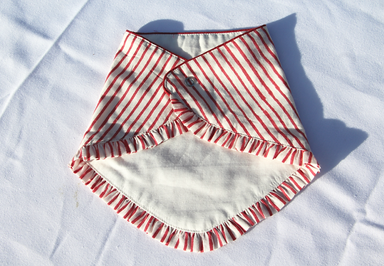Frilly Red Bib