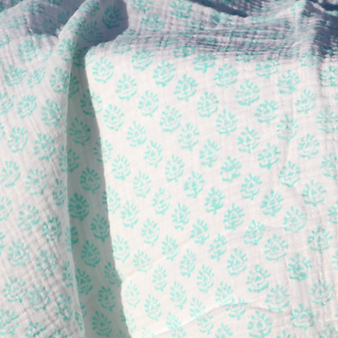 Woo Woo Muslin Swaddle - Sea Blue