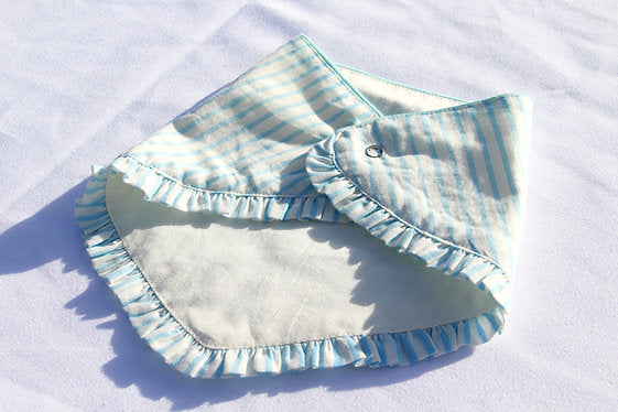 Frilly Blue Bib