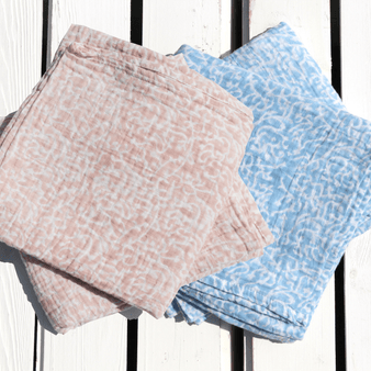 Coral Muslin Burp Cloth