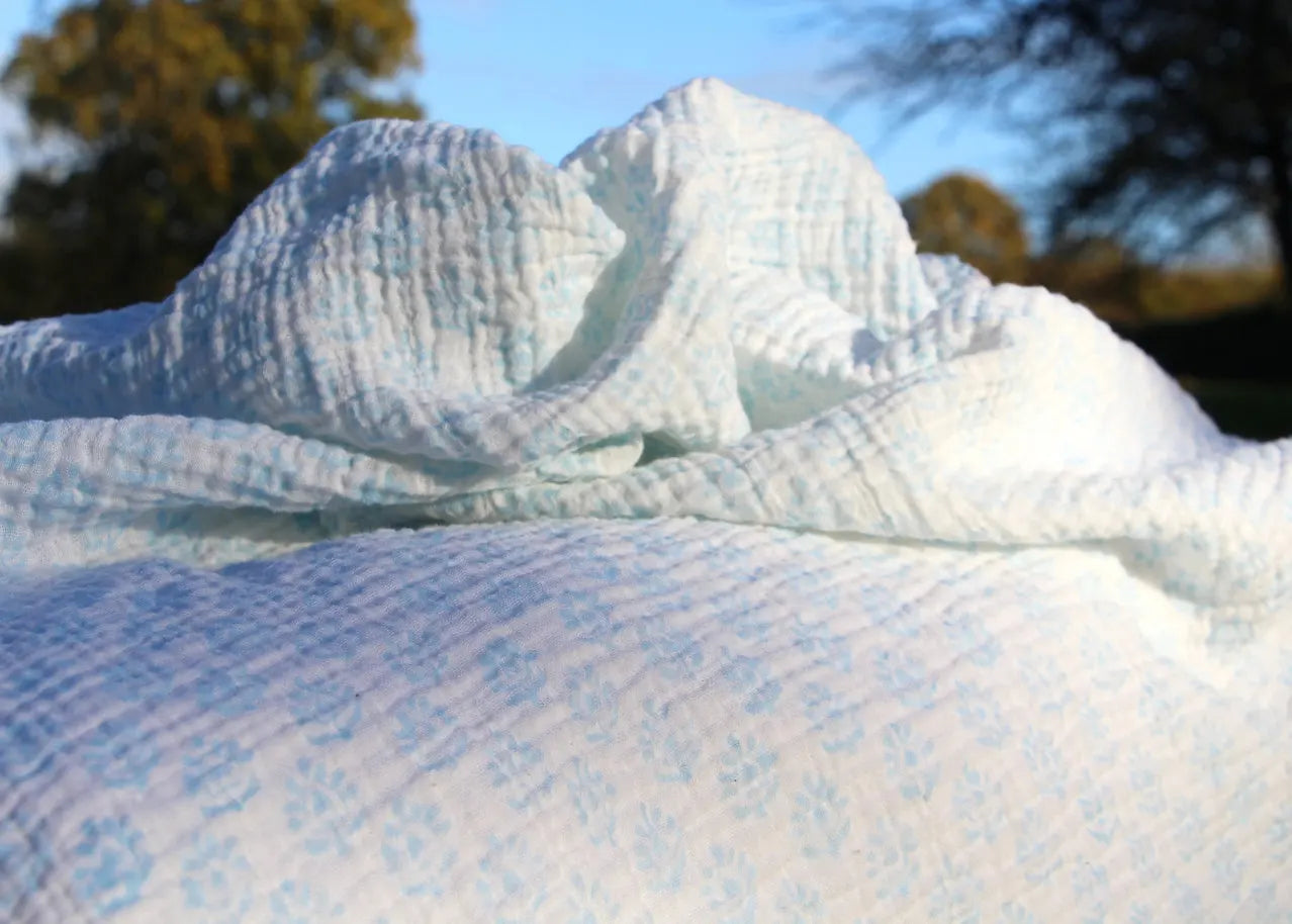 Woo Woo Muslin Swaddle - Sky Blue