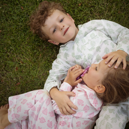 Rose Pink Leaf Pyjamas