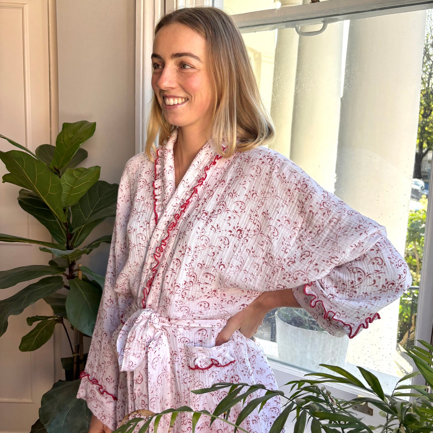 Paisley Muslin Dressing Gown