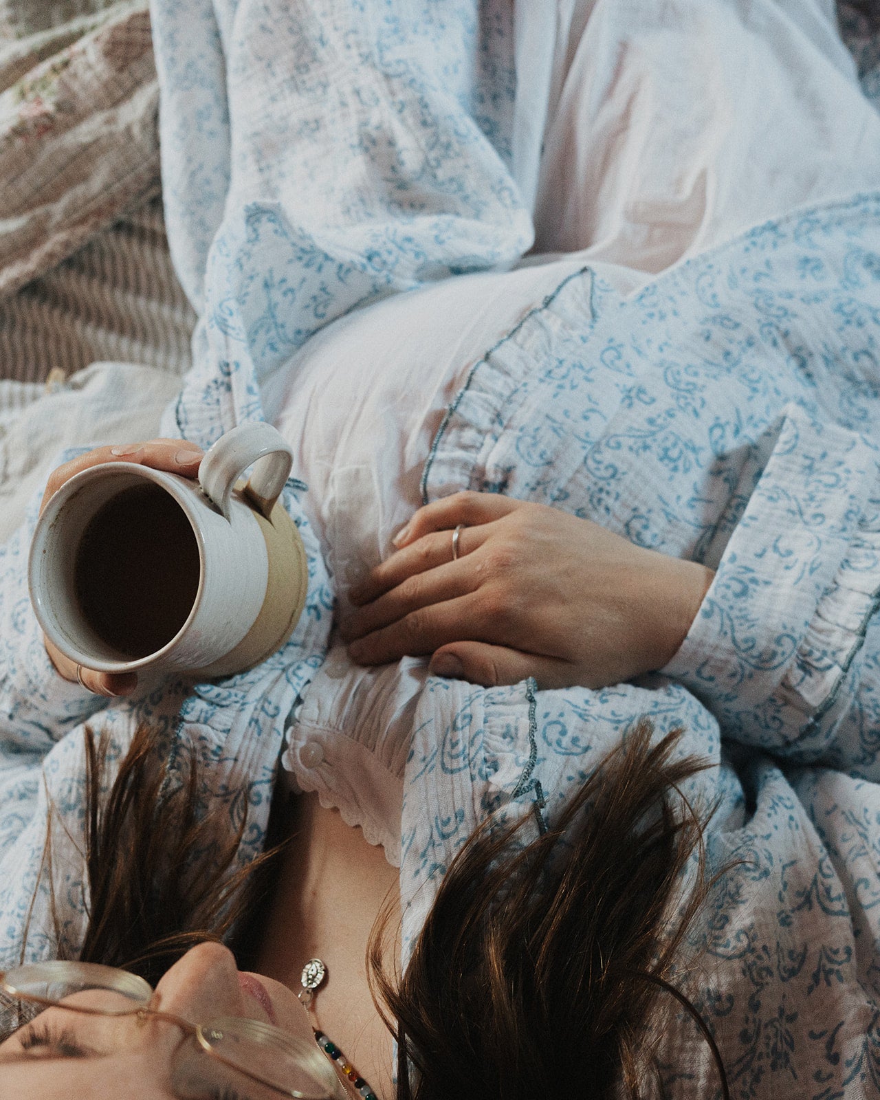 Paisley Blue Muslin Dressing Gown
