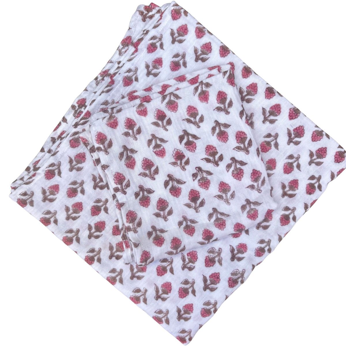 WooWoo Milly Pink - Organic Muslin Swaddle