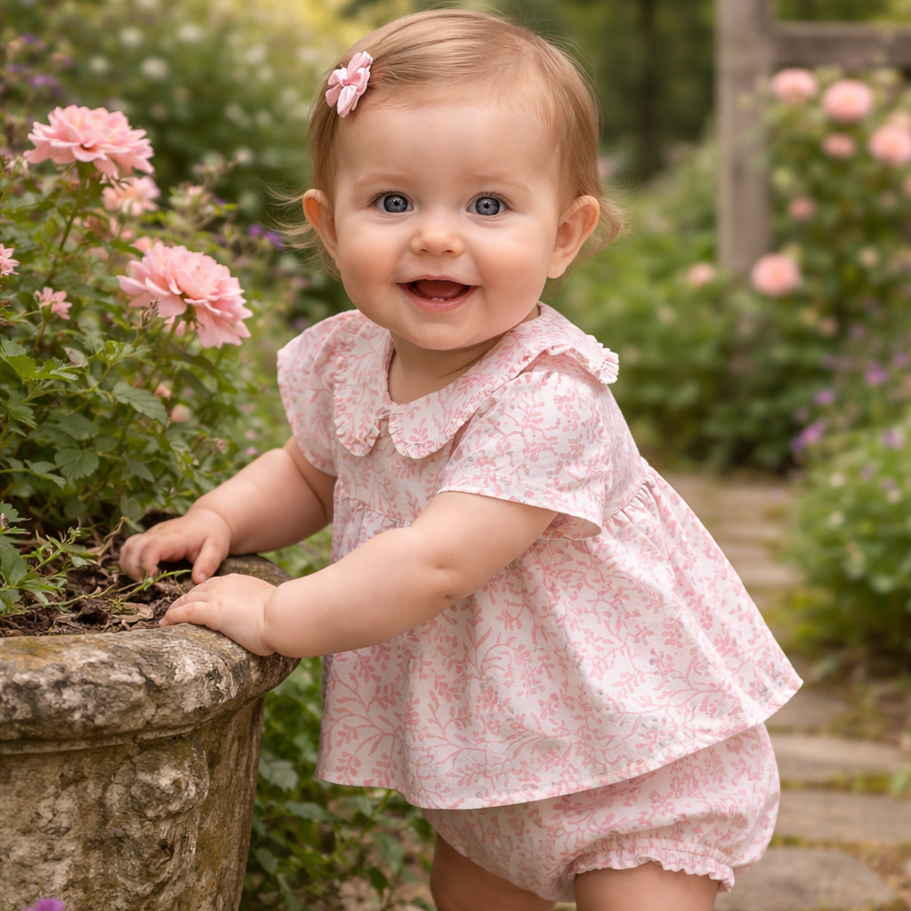 Flora Short Blouse & Bloomer Set