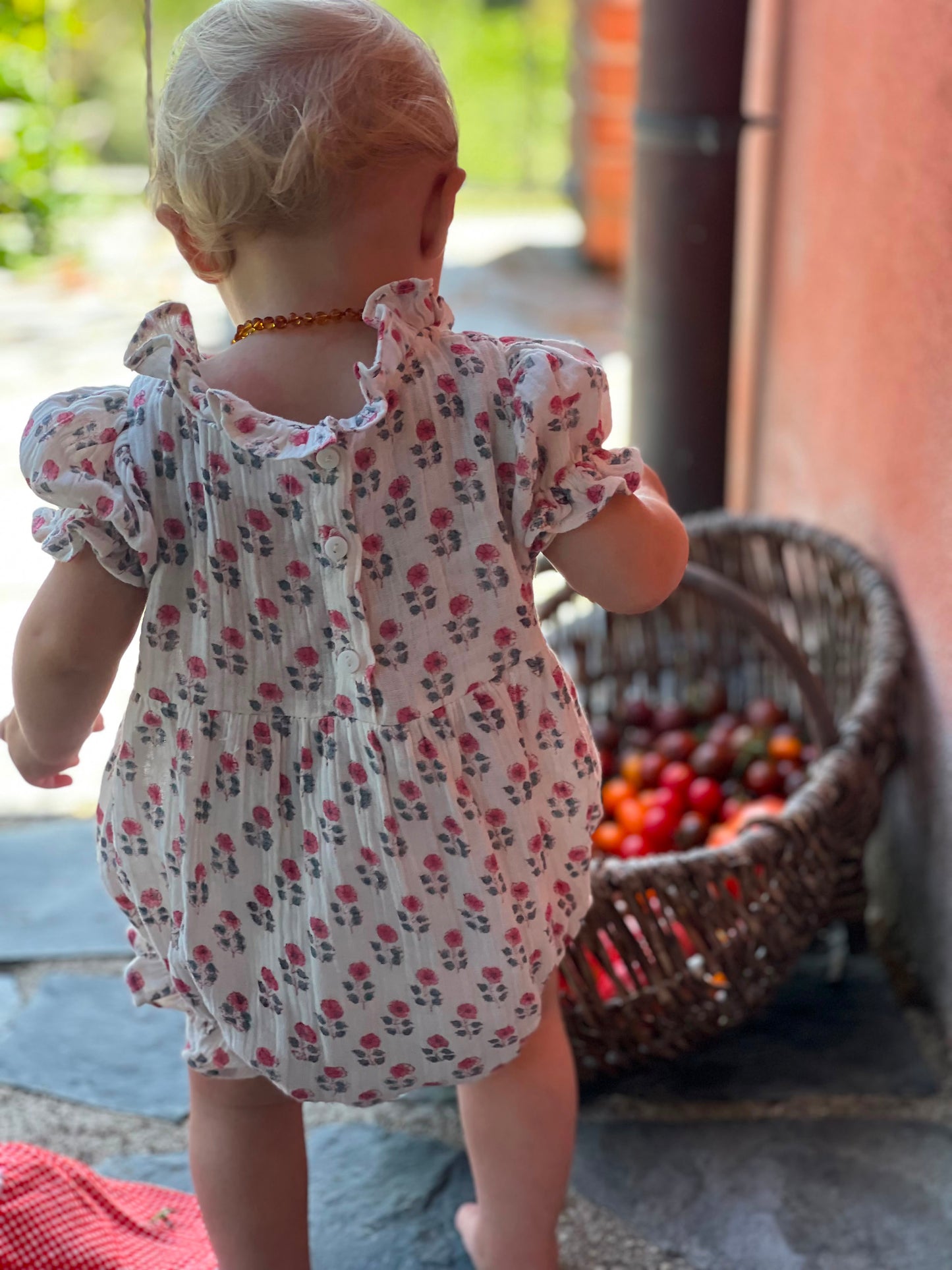 Mara Pink Muslin Romper