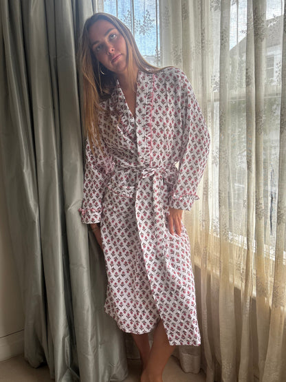 Milly Pink Muslin Dressing Gown