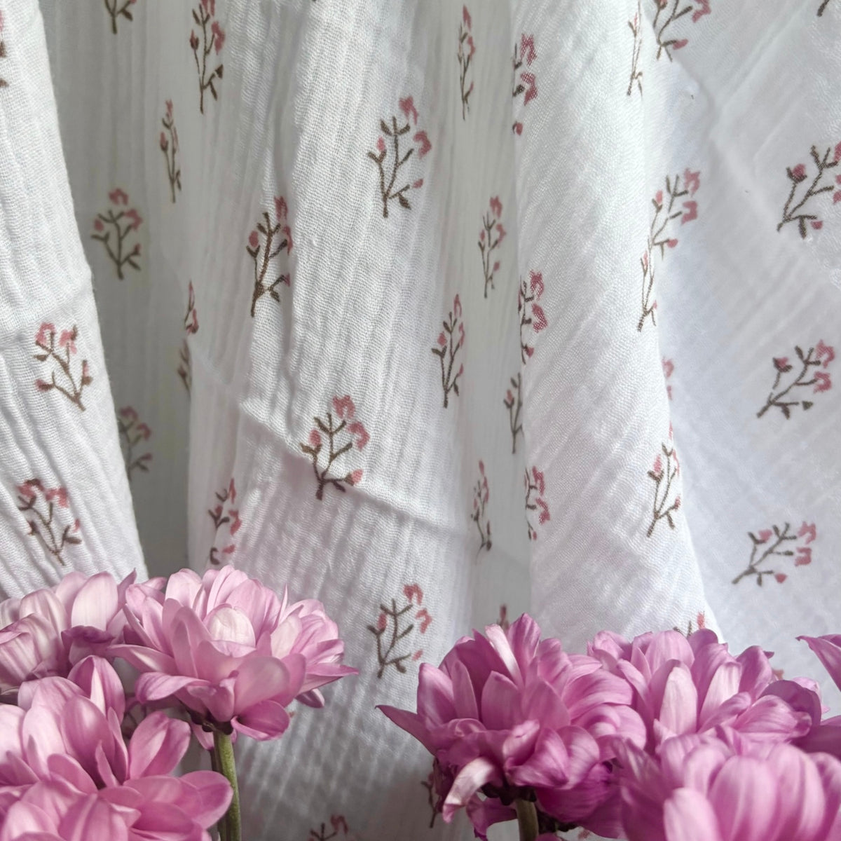 Marnie Brown & Pink Organic Swaddle