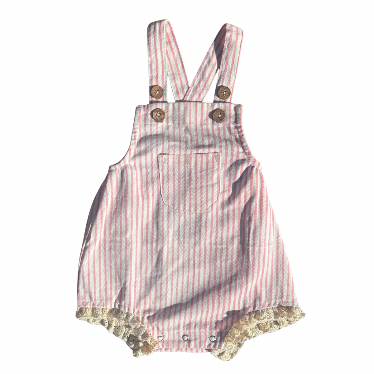 Pink Stripe Romper