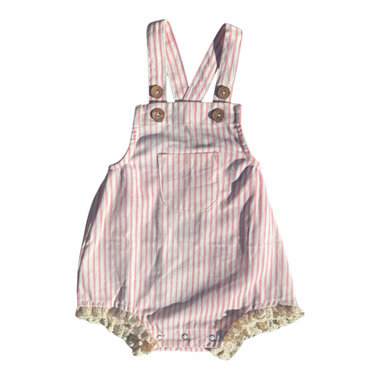 Pink Stripe Romper