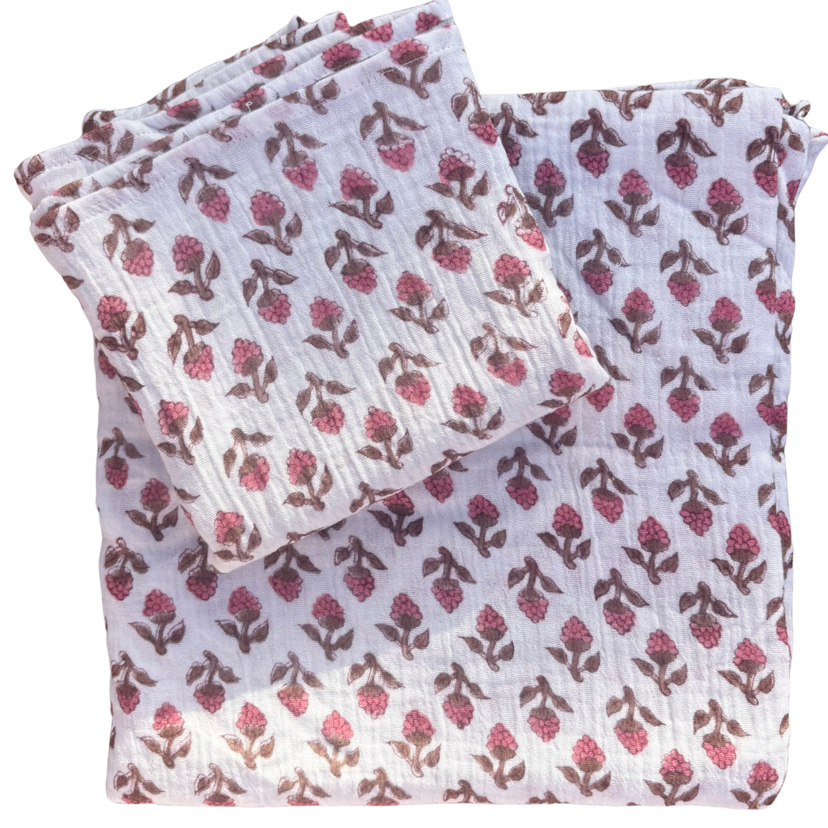 WooWoo Milly Pink - Organic Muslin Swaddle