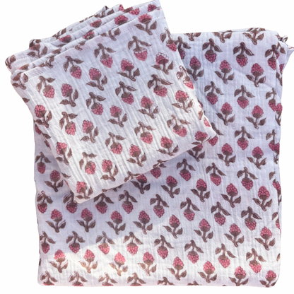 WooWoo Milly Pink - Organic Muslin Swaddle