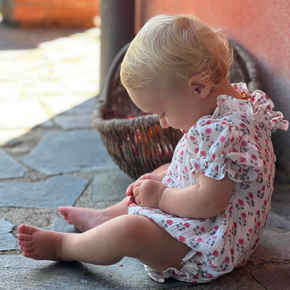 Mara Pink Muslin Romper