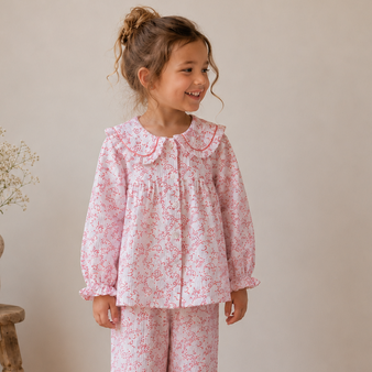 Pink Paisley Organic Muslin Pyjamas