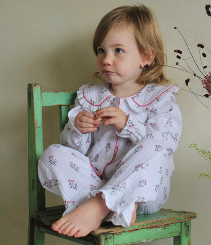 Marnie Pink & Green Kids Muslin Pyjamas