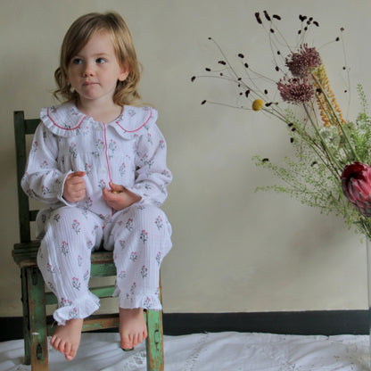 Marnie Pink & Green Kids Muslin Pyjamas