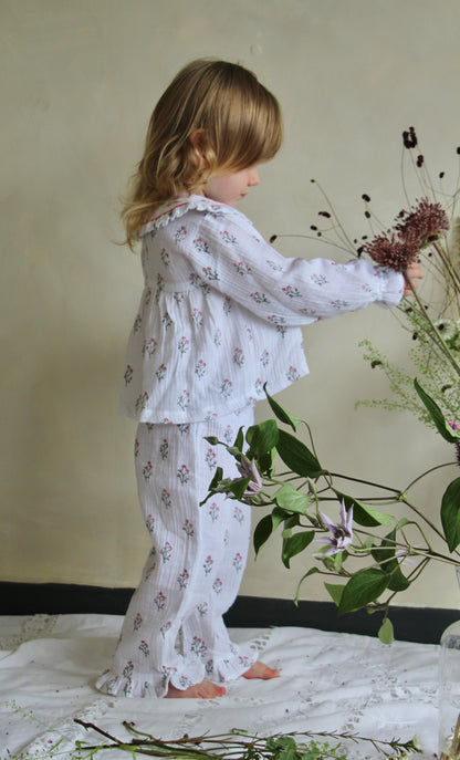 Marnie Pink & Green Kids Muslin Pyjamas