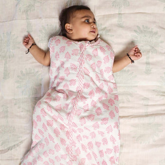 1.5 Tog Sleeping Bag - Pink leaf