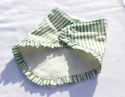 Frilly Green Bib